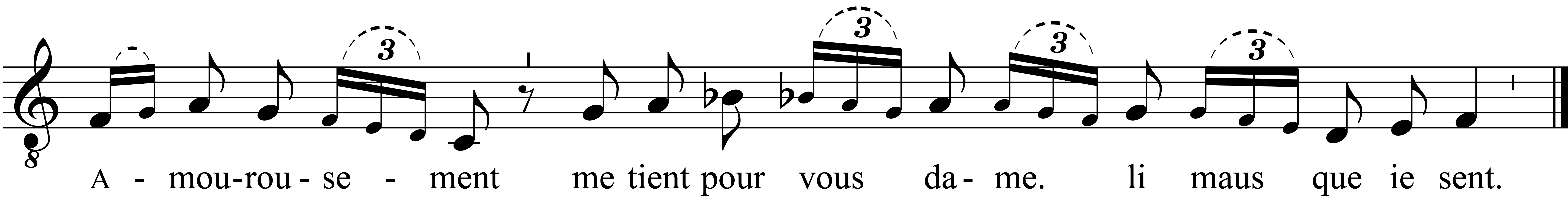 Refrain musical notation